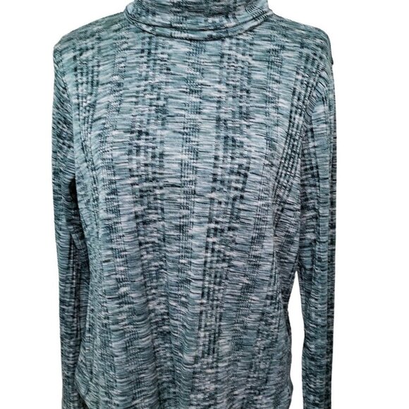 (#507)Knox Rose Green Knit Relaxed Turtleneck Sweatshirt Size XXL - Picture 3 of 6